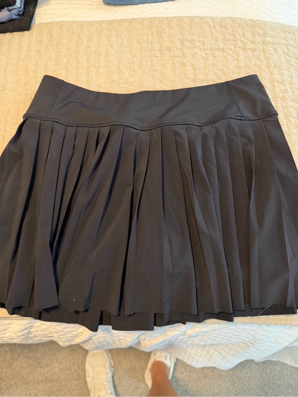 Athleta Black Pleated Mini Skirt